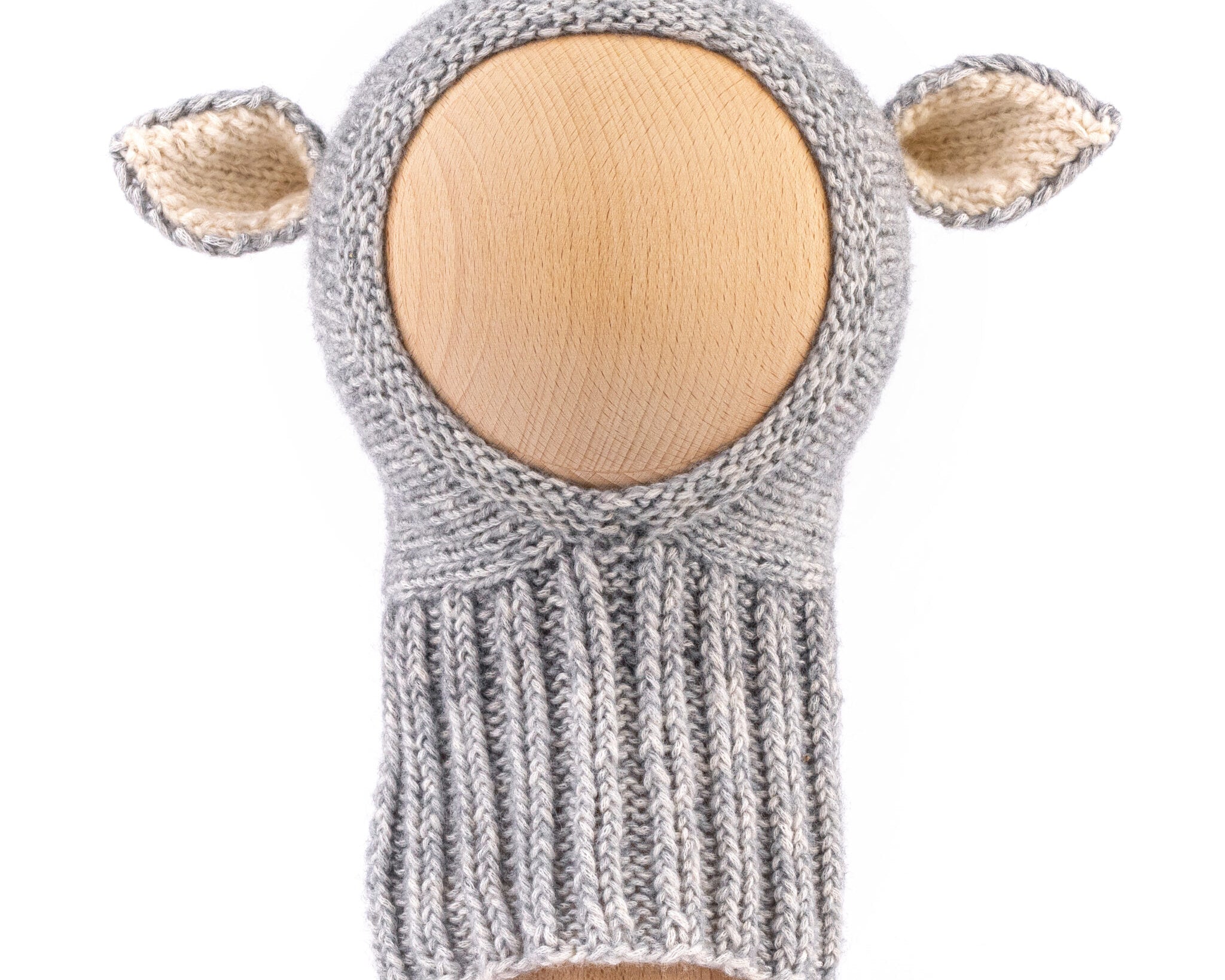 Fairy Balaclava Cotton & Merino Light Gray
