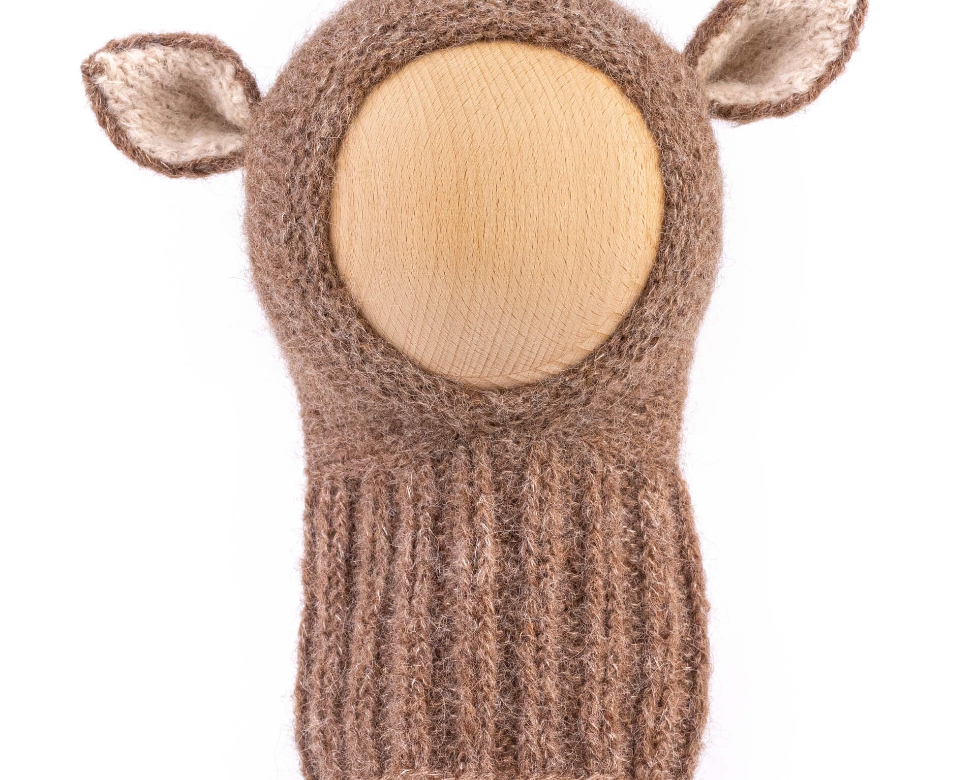 Fairy Balaclava Alpaca & Silk Dark Beige