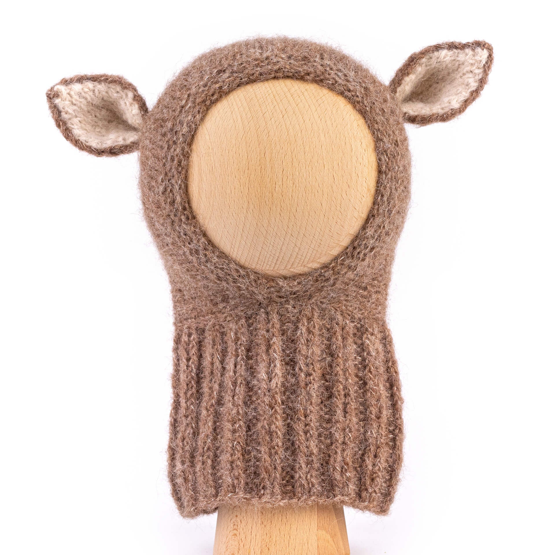 Fairy Balaclava Alpaca & Silk Dark Beige